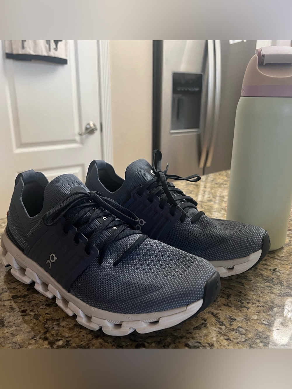 On Running Women's Athletic Shoes in Blue and White